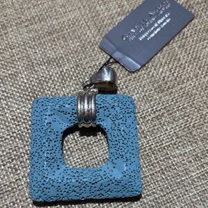 Blue Lava Pendant Necklace